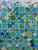 Green Large 2 Color Tamegroute Green and Petrol Blue Moroccan Mosaic Tile Fountain For Sale - Image 8 of 9