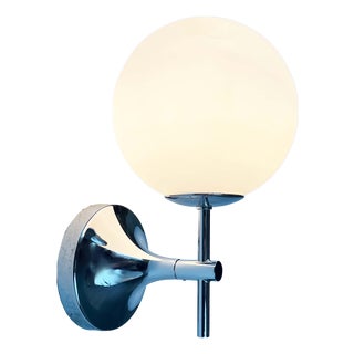 Mid-Century Modern Swiss Space Age Type 1802 Chrome Sconce by E.R. Nele for Temde, 1960s For Sale