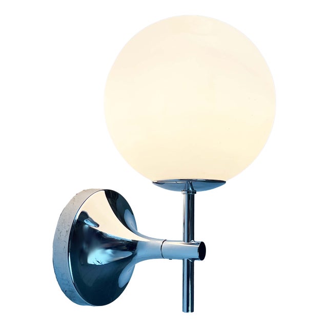 Mid-Century Modern Swiss Space Age Type 1802 Chrome Sconce by E.R. Nele for Temde, 1960s For Sale