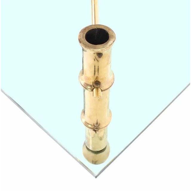 Mid-Century Modern Faux Bamboo Square Coffee Table For Sale - Image 4 of 11