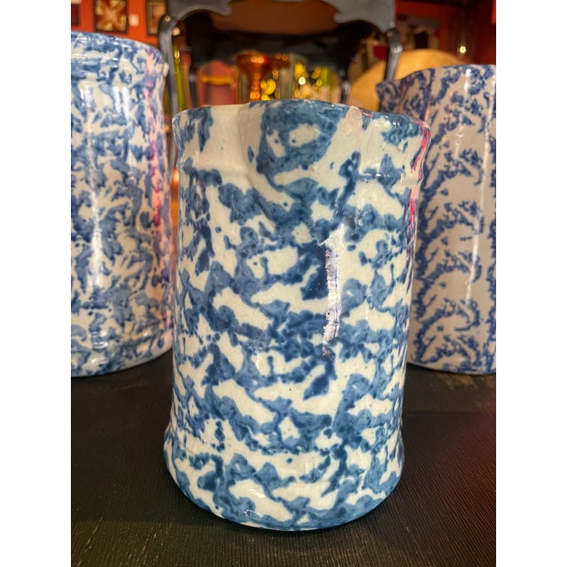 Set of Five Antique English Spongeware C. 1870-1890 For Sale - Image 9 of 10