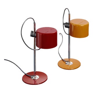 Mini Coupe Table Lamps by Joe Colombo for Oluce, Set of 2 For Sale