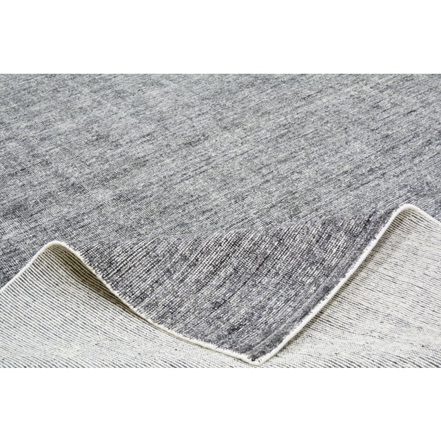 Contemporary Indian Modern Hand Loom Wool & Bamboo Rug 10X14 For Sale In New York - Image 6 of 7