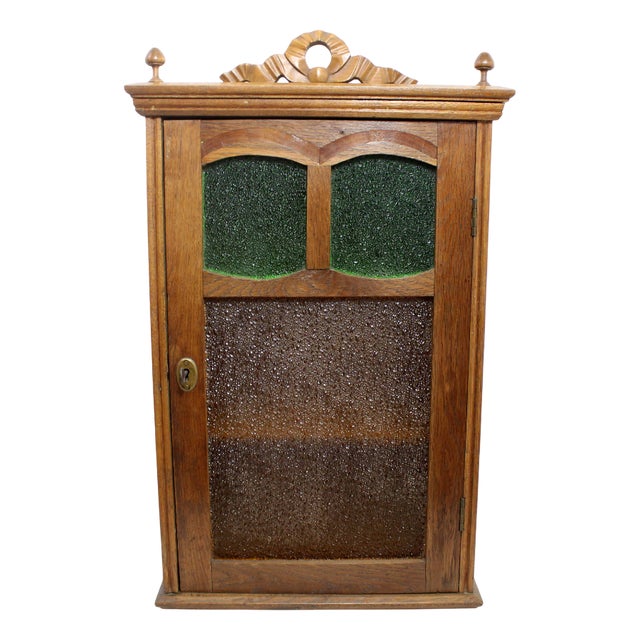 Art Deco Display Case in Oak and Glass, 1930 For Sale