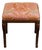 English 1820s Mahogany Stool with Floral Themed Upholstery and Cabriole Legs For Sale