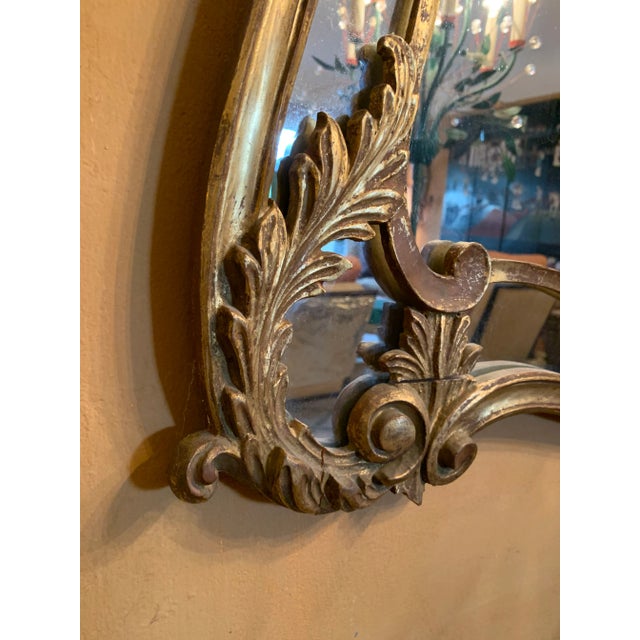 Early 20th Century Italian Double Frame Regency Gilt Wood Mirror For Sale - Image 4 of 9