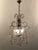 - Chandelier with pink handblown Murano glass flowers - Height with chain and canopy: 86 cm - Requires 3x E14 bulbs...