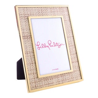 Raffia & Gold 4x6 Picture Frame For Sale