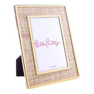 Raffia & Gold 4x6 Picture Frame