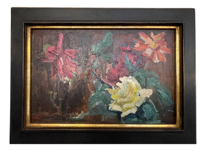 Heinz Tetzner, Flower Still Life, 1980, Oil on Canvas, Framed