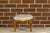 Brown 19th Century French Louis XV Style Walnut Footstool with Custom Linen Upholstery For Sale - Image 8 of 12