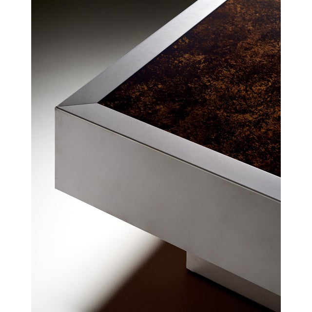 Chrome Italian Vintage Chrome Table by Willy Rizzo For Sale - Image 8 of 9