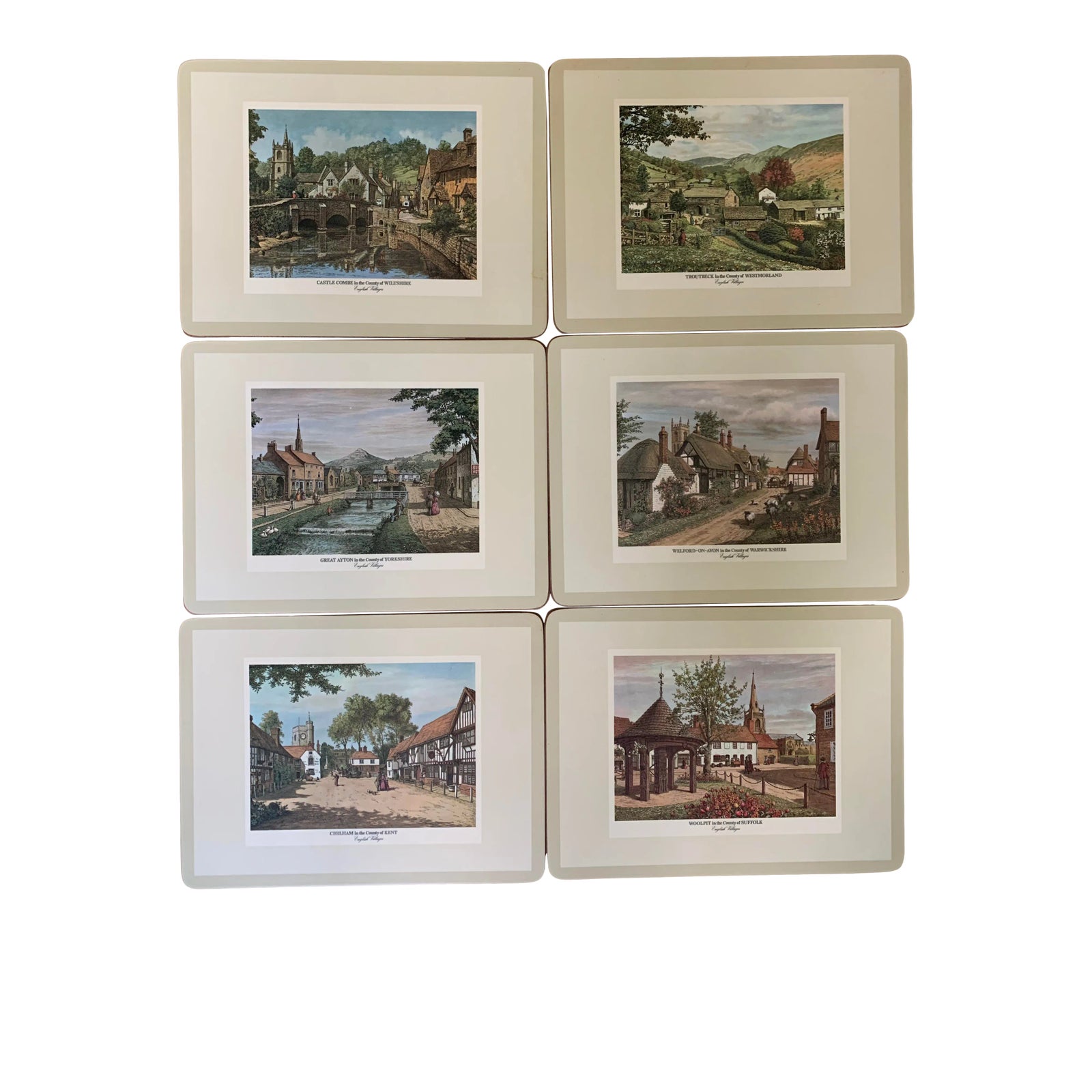 1970s Pimpernel English Village Placemats Set of 6 Chairish