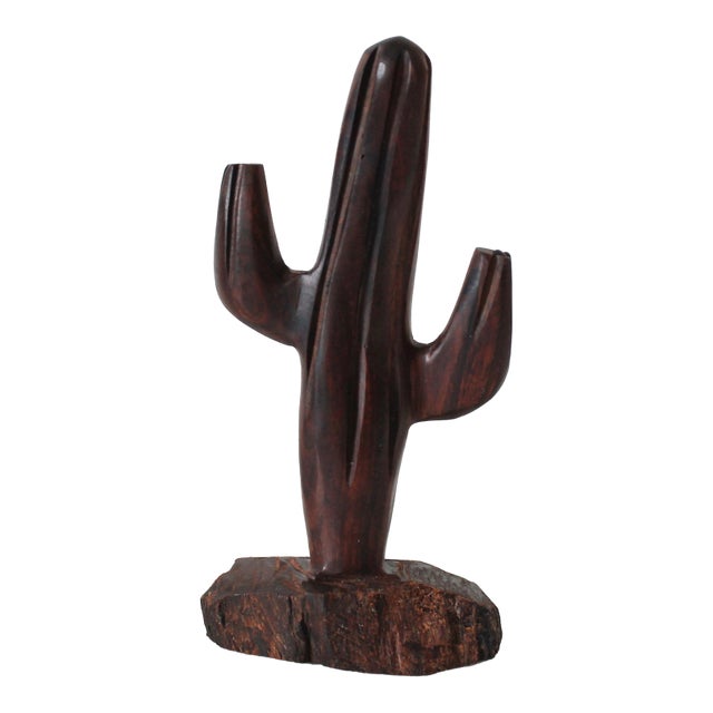 Vintage Ironwood Cactus Sculpture For Sale