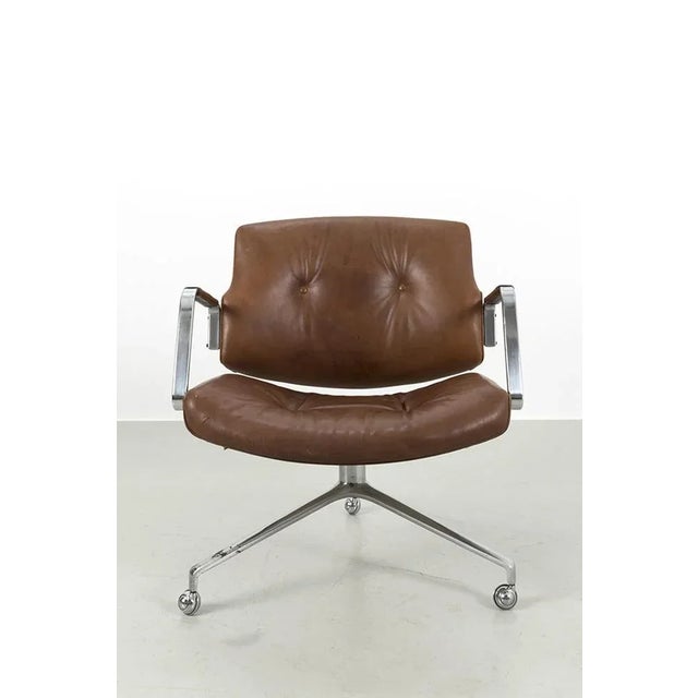 A wonderful model "fk84" desk chair designed by jørgen kastholm & preben fabricius for alfred kill international denmark,...