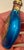 Late 20th Century Colorful Enamel Snuff Bottle Perfume W/Cat & Butterfly Pink Green Blue For Sale - Image 11 of 11