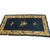 1920s Navy Blue Open Field Medallion Antique Chinese Peking Knotted Small Rug For Sale In New York - Image 6 of 7