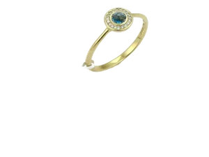 Ippolita Lollipop London Blue Topaz & Diamond 18k Gold Mini Ring