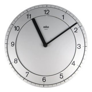 Dietrich Lubs Design Wall Clock in Plastic from Braun For Sale