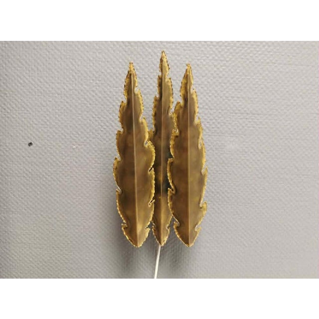 Gold Brutalist Brass Wall Lamps by Svend Aage Holm Sørensen for Holm Sørensen & Co., Denmark, 1960s, Set of 2 For Sale - Image 8 of 11