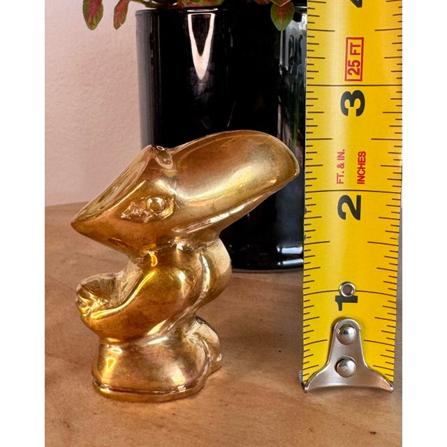 Brass Vintage Kansas J Hawk Brass Paperweight Statue For Sale - Image 8 of 8