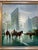 Art Deco "Flatiron Building, New York" Oil Painting by Richard Schwarz, Signed & Dated 1995 For Sale - Image 3 of 8