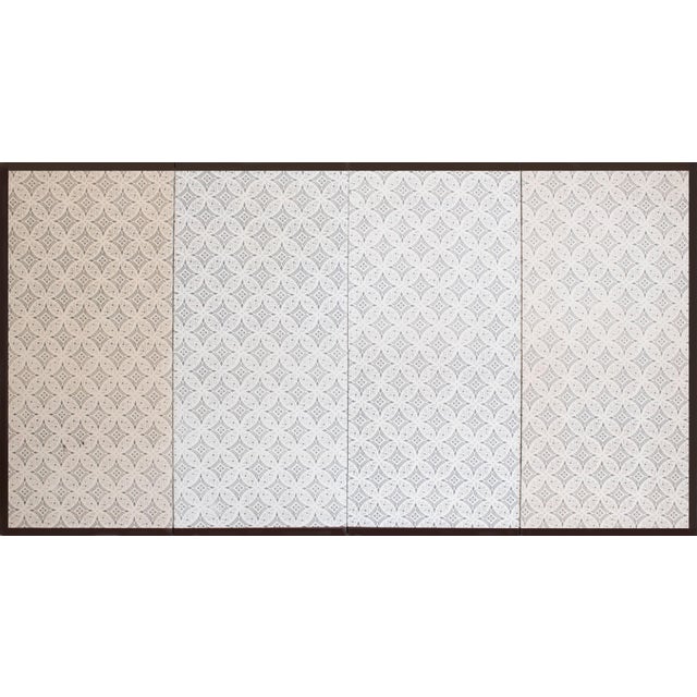 1960s Shōwa Era Japanese Byobu Screen "Spring Landscape With Mountains" For Sale - Image 17 of 18