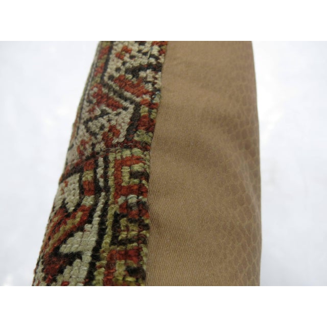 Rustic Rustic Persian Rug Pillow For Sale - Image 3 of 5