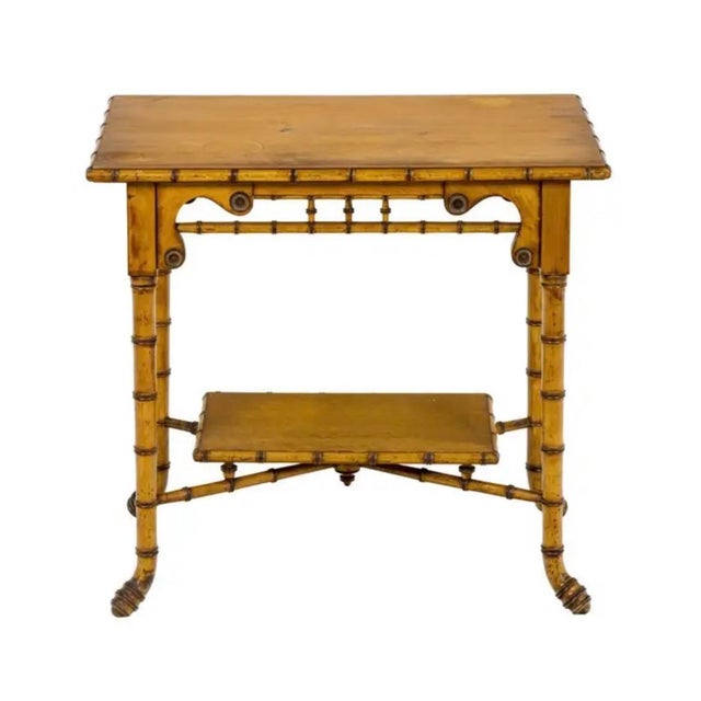 Late 19th Century Victorian Faux Bamboo Side Table by r.j. Horner, New York For Sale - Image 5 of 14