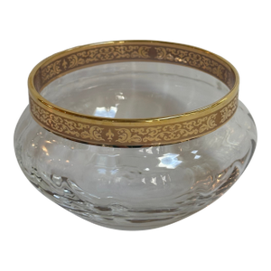 Vintage 1970s Lenox "Autumn" Pattern Collection 4" Diameter Dish Bowl Crystal Gold Encrusted Band