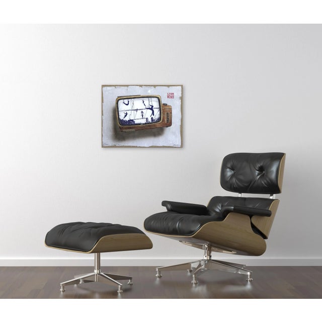 Gray "Live Wire" Contemporary Trompe L'oeil Mixed-Media Still Life Painting by Carl Smith For Sale - Image 8 of 9