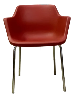 Red Shell Chair by Proinco 70's Italy