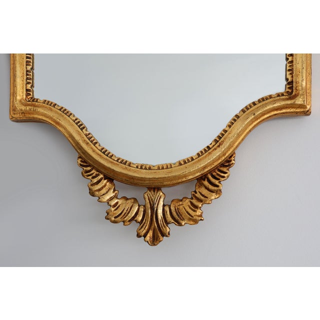 1950s Mid-Century Modern Baroque Style Gilded Mirror, 1950s For Sale - Image 5 of 11
