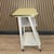 Wood Vintage Side Table with Shelf on Wheels, 1950s For Sale - Image 7 of 11