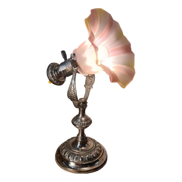 Art Nouveau Nickel-Plated Bronze Marine Lamp, 1900 For Sale