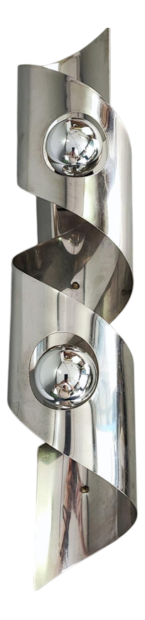 Italian Space Age Spiral Wall Lights, 1960s, Set of 2