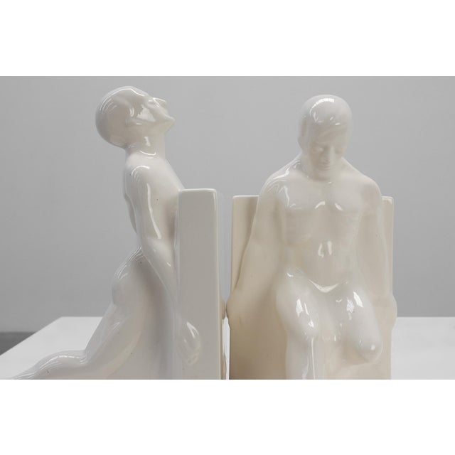 Ceramic Bookends by Godofridus Boonekamp for Plateelbakkerij Schoonhoven, 1920, Set of 2 For Sale - Image 4 of 15