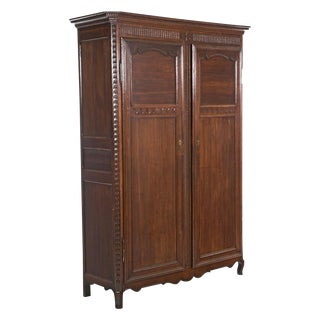 19th Century French Oak/Elm Armoire For Sale