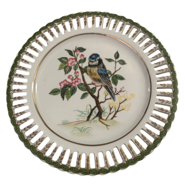 Vintage Porcelain Reticulated Cabinet Plates - A Pair For Sale In Birmingham - Image 6 of 12
