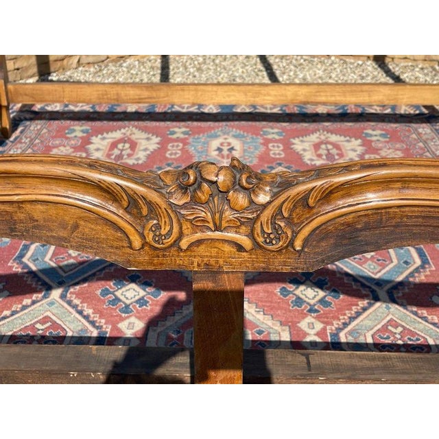 Louis XV Brown Wooden Bed For Sale - Image 5 of 12