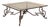 Baroque Style Wrought Iron and Glass Low Table, 20th Century For Sale