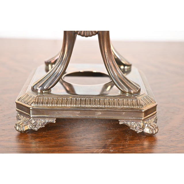 Tiffany & Co. Art Deco Silverplate Tea Kettle or Coffee Pot With Boiler For Sale - Image 11 of 16