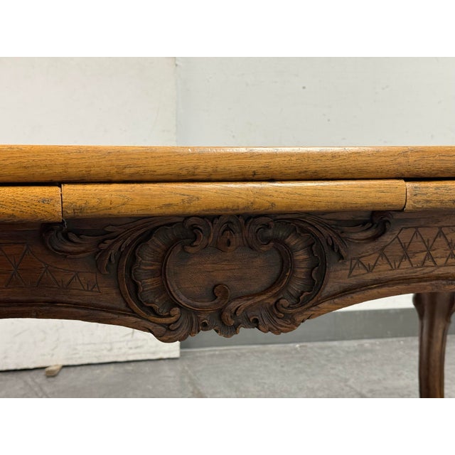 French Louis XV Extension Dining Table, Mid 20th Century For Sale - Image 11 of 12