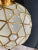 Art Deco Style Globe White Milk Glass & Brass Pendant Chandelier Lantern For Sale - Image 15 of 15