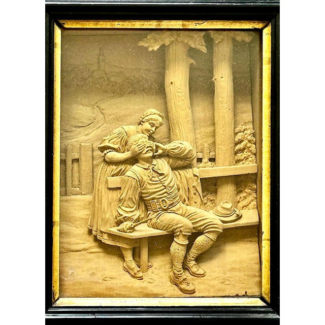 Romance is in the air—make that Alpine air—with these two hand carved wood plaques. They depict a pair of romantic,...