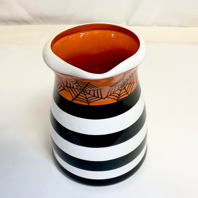 Ceramic Vintage Americana Boho Chic Halloween Pitcher For Sale - Image 7 of 8