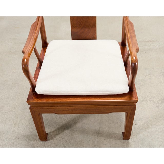 Pair of Chinese Export Ming Dynasty-Style Hardwood Armchairs For Sale - Image 14 of 18