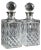 20th Century Cut Crystal Glass Liqueur Decanters, Birmingham, 1978, Set of 2 For Sale