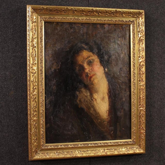 Female Portrait, 1890, Oil on Canvas, Framed For Sale - Image 10 of 16