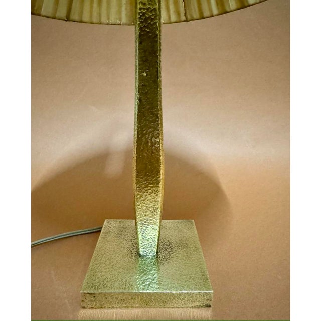 Hammered Table Lamp, 1950, in Very Good conditions. Designed 1950 to 1959 European Plug (up to 250V).The wiring of this...